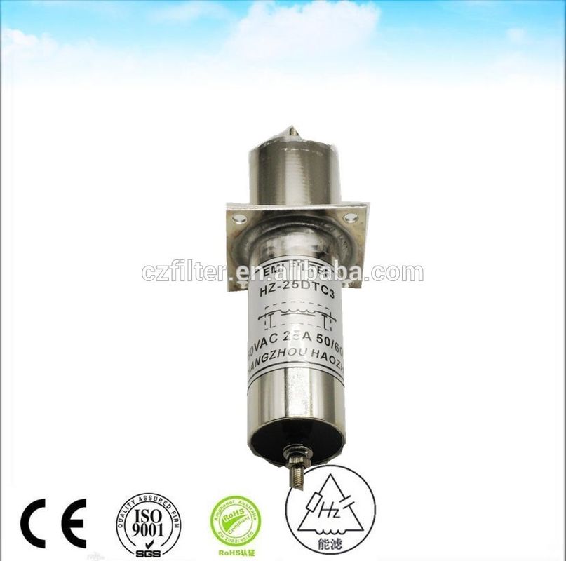 High Voltage 6A 25A Suppression Emi Feedthrough Filter Dc Line Filter