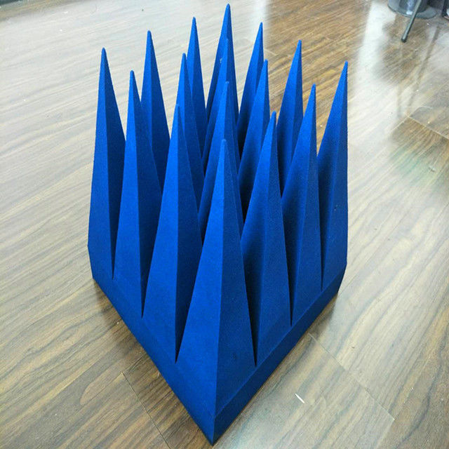 Open Cell Structure Pyramid Absorber Die Cut 70db Radar Absorbent Material rf shielding room emc anechoic chamber